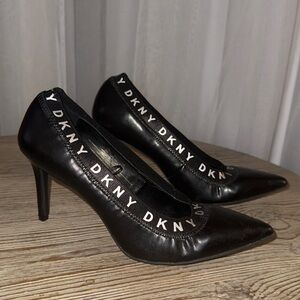 DKNY Black Logo Women's Heels